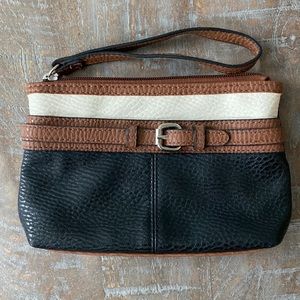 Faux Leather Wristlet
